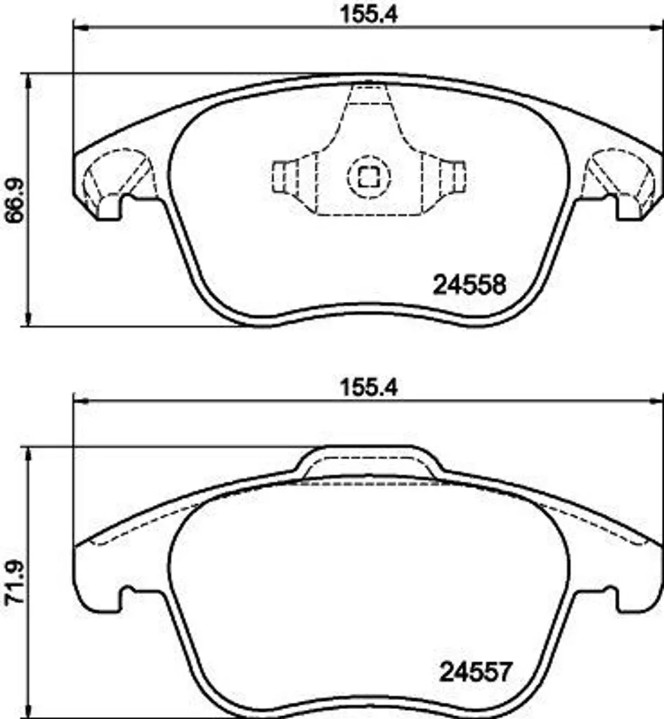 Jeu de 4 plaquettes de frein arrière pour Citroën DS4 DS5 et Peugeot 3008