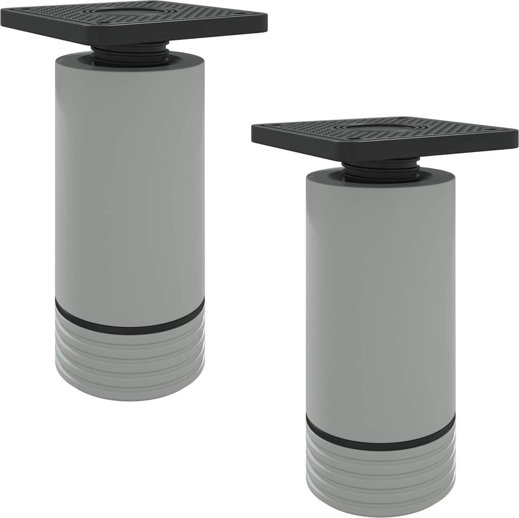 Möbelbeine Verstellbar 2 pcs Weiß 64 x 64 x 100 mm PP
