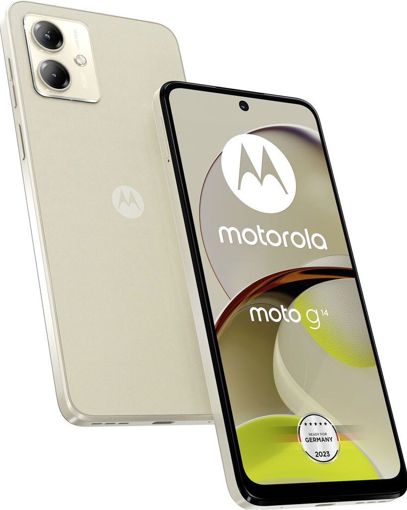 moto g14 4GB + 128GB Butter Cream Smartphone Produktbild 