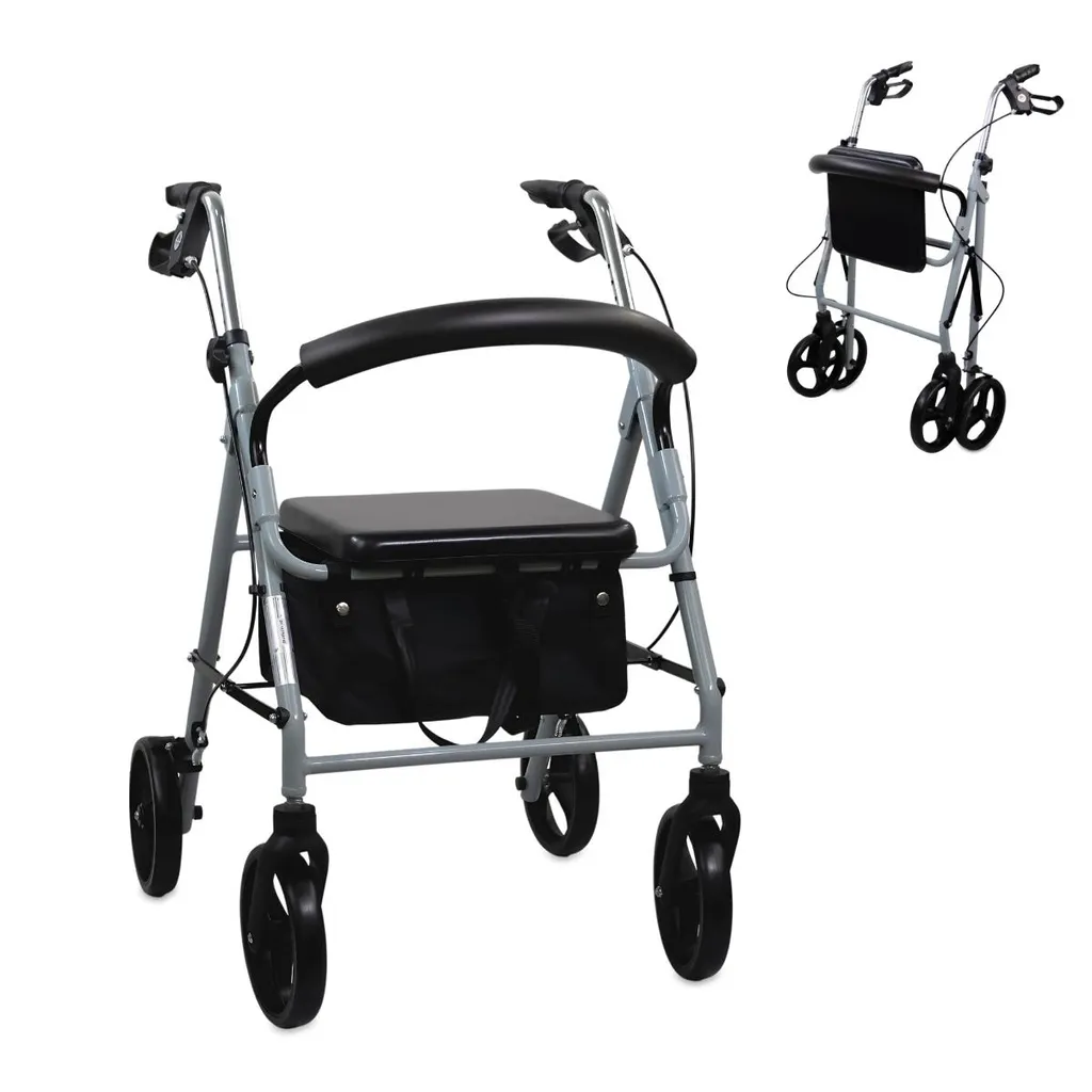 Rollator 4 roues pliable extérieur Mobiclinic avec siège et panier