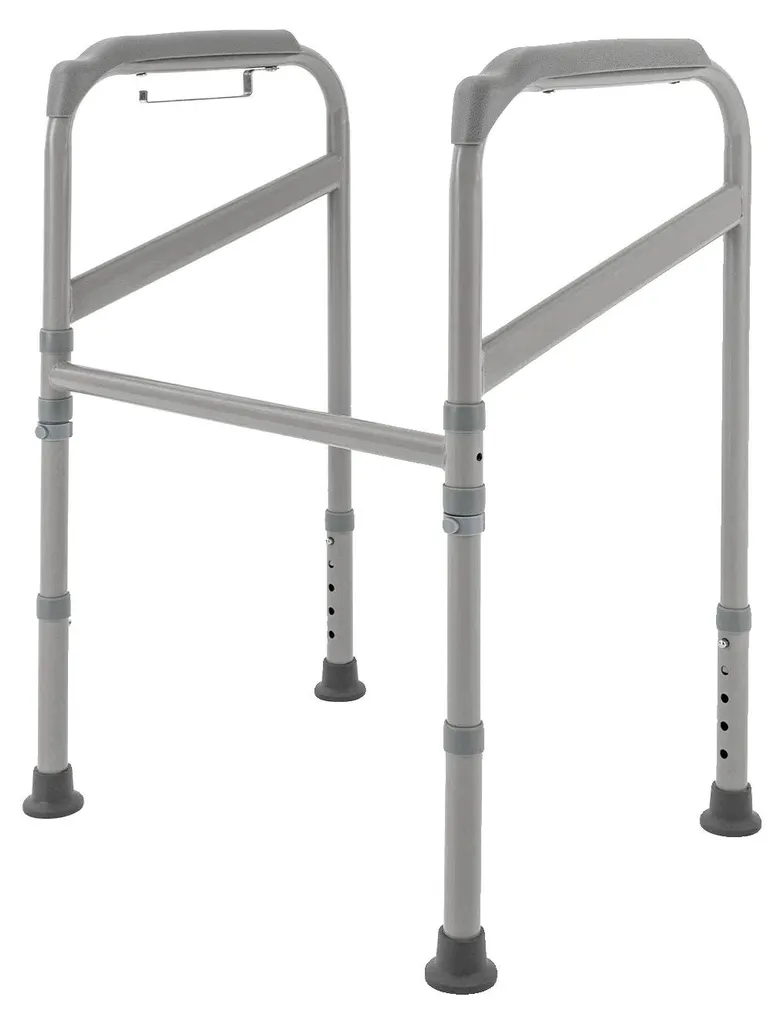 Support de toilettes réglable en hauteur argenté - Modèle Ergo+ S10