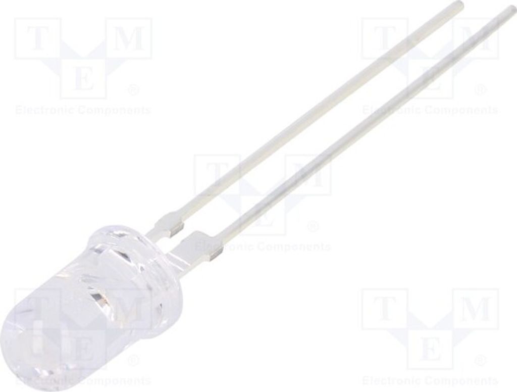 1x LED 5mm OS5OKA5111Y LED Dioden THT 5mm 6÷8lm 15° 2÷2,8V orange 75mA