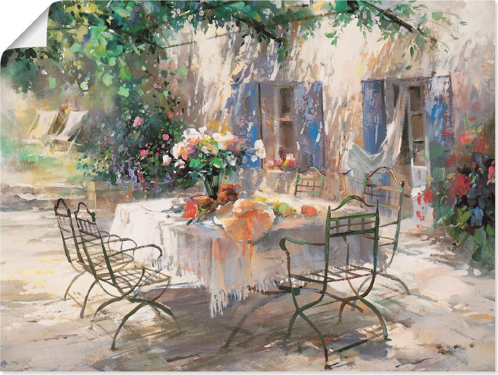 ARTland Poster Schatten Garten Größe: 60x45 cm