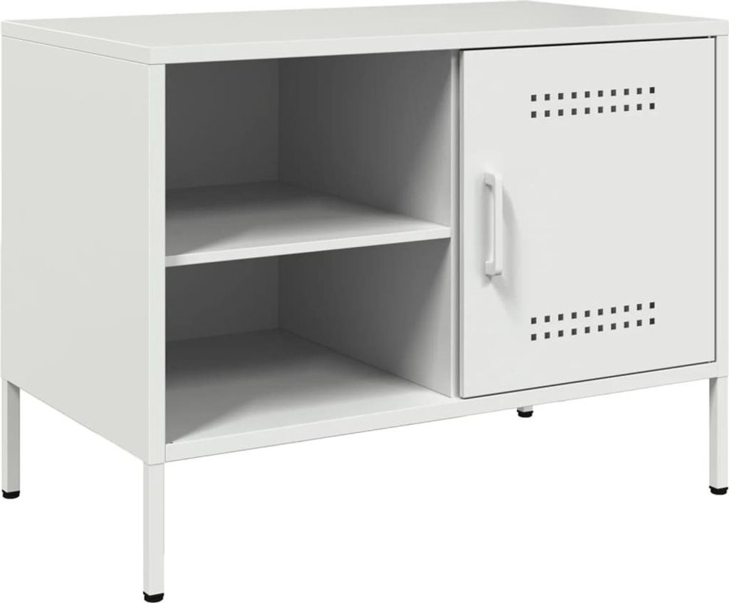 vidaXL TV-Schrank Weiß 68x39x50,5 cm Stahl