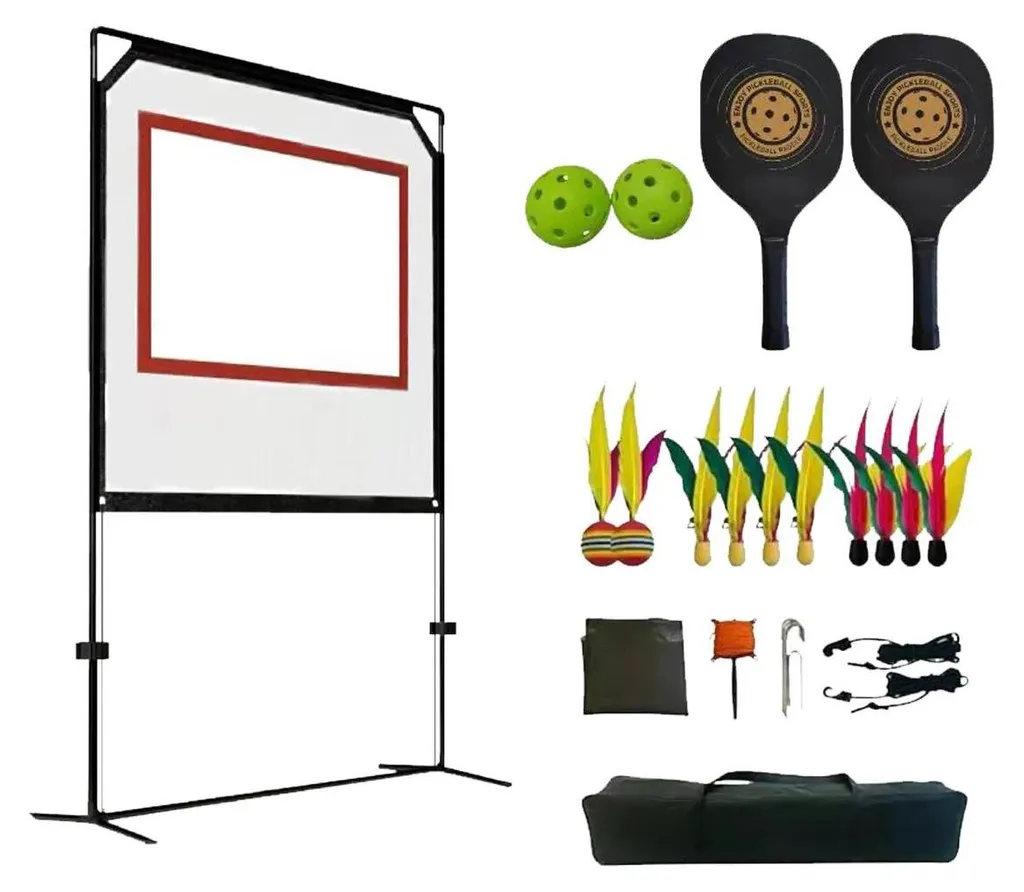 Filet de badminton extérieur 3m autoportant avec sac de transport inclus