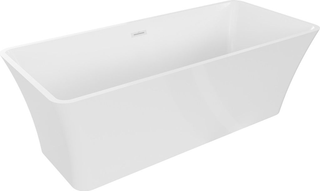 Mexen Tonia freistehende Badewanne 170 x 75 cm, weiß, Überlauf weiß - 52171707500-20