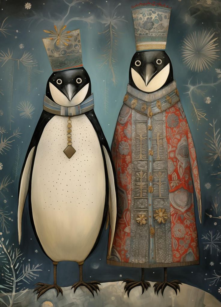 Plakat 39,5x55cm Königspinguine