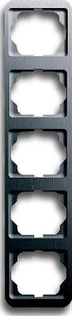 Cadre 5 postes Busch-Jaeger 1735-20 robuste en thermoplastique blanc pur