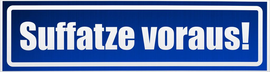 Kiwistar Suffatze voraus invertiert Magnetschild Schild magnetisch - 60cm Blau - reflektierend - Magnetfolie für Auto PKW Kfz