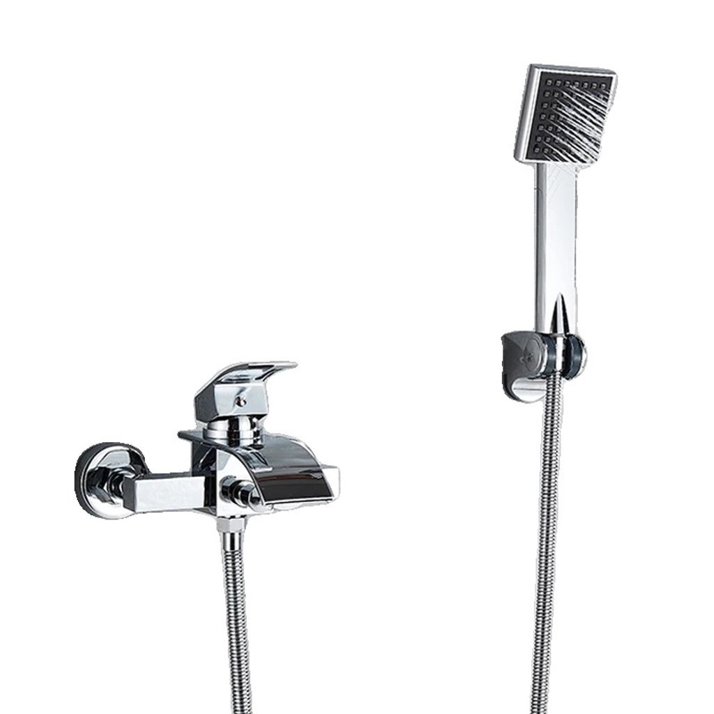 Badezimmer Badewannenarmatur, Wandmontage, Wasserfallauslauf, Chrom A