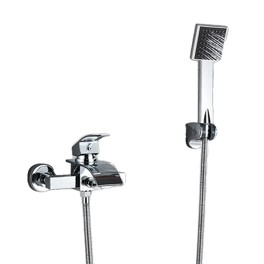 Miscelatore Vasca Cascata Cromo Galvanico - Lusso e Relax a Parete - 1