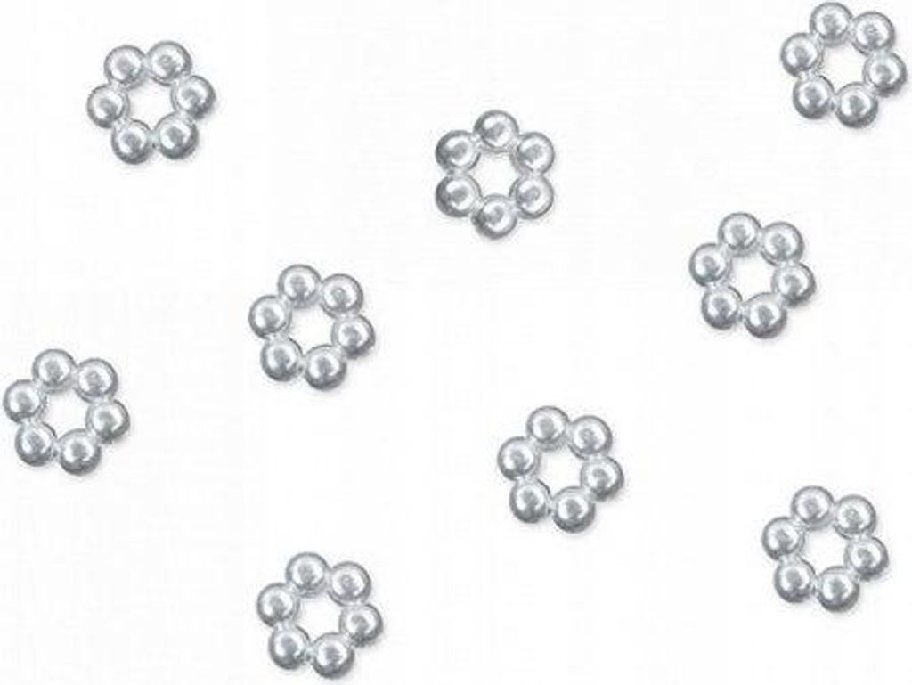 Perlenblumen-Applikation, 9 mm, 50 Stk.