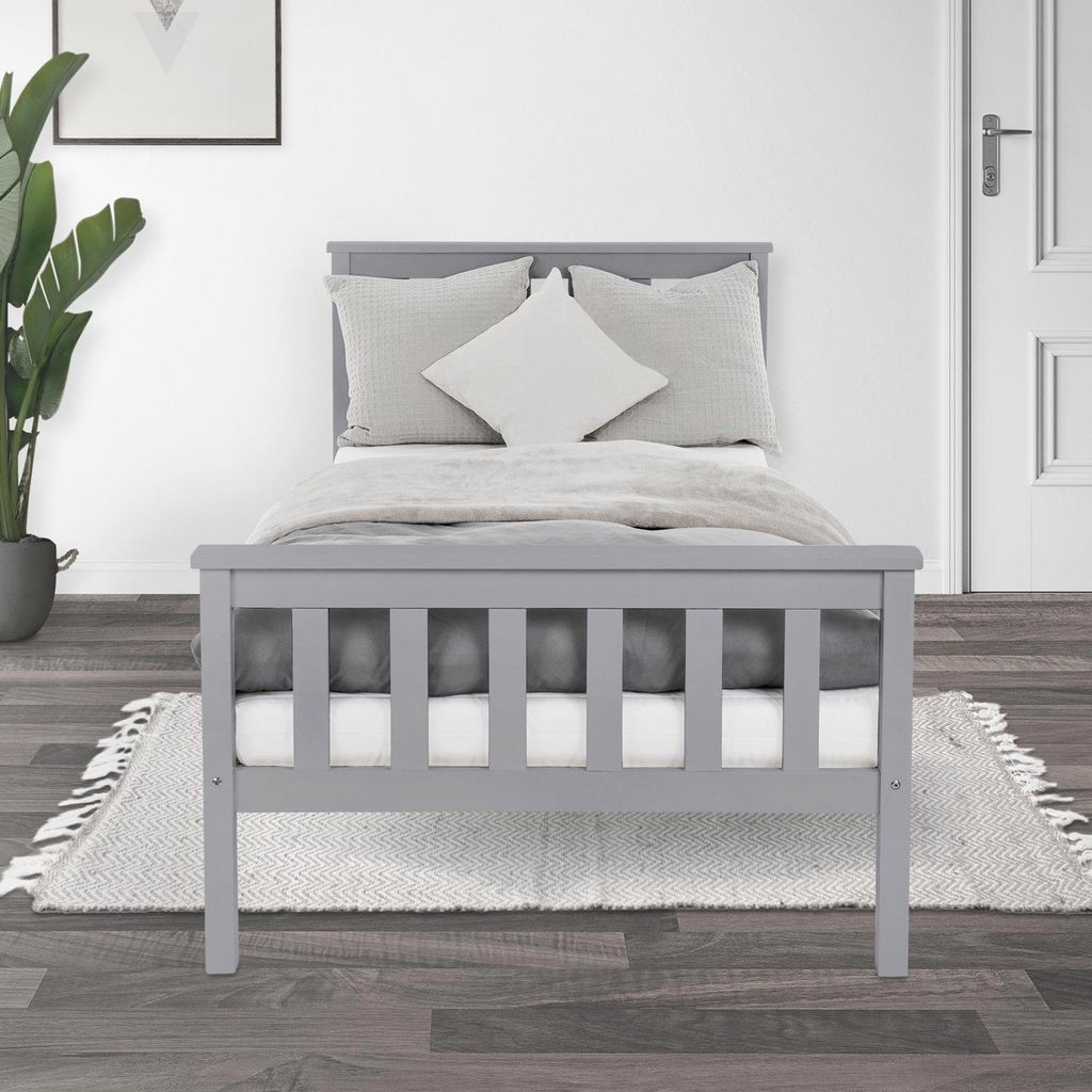 ML-Design letto in legno per bambini 90x200 cm grigio Immagine del prodotto 