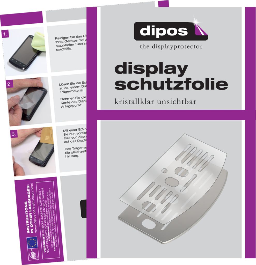 2x Schutzfolie für De Longhi ECAM 23.120 Tropfblech klar Displayschutzfolie Folie Display Schutz dipos