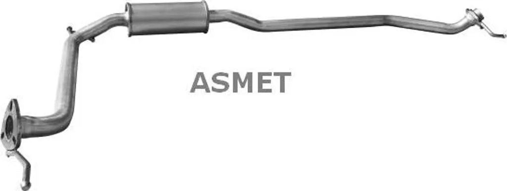 Silencieux central Civic en acier aluminisé ASMET 13031 anticorrosion