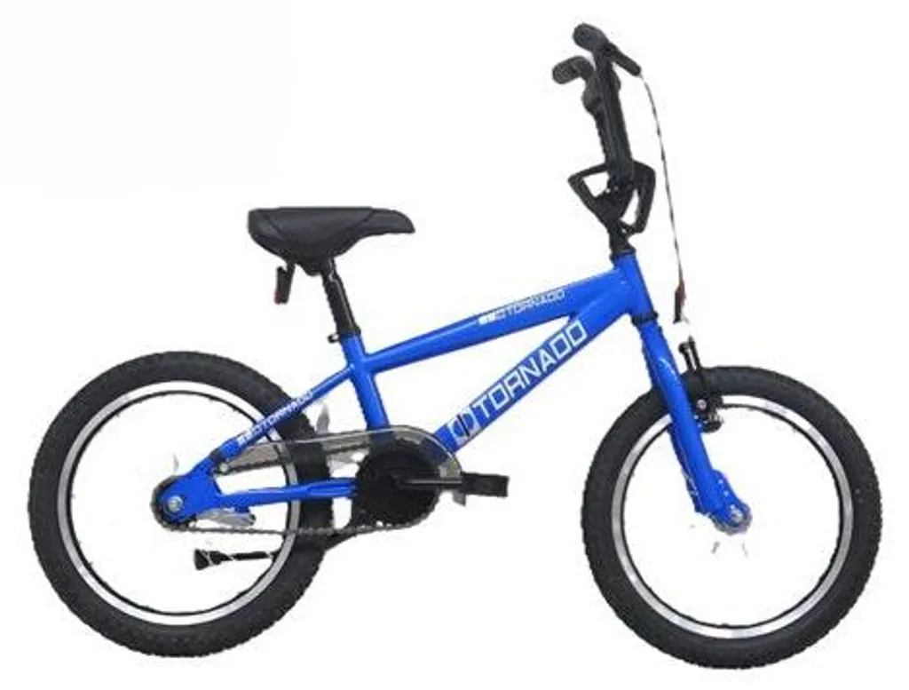 Vélo BMX Enfant 4-6 Ans Tornado 16 Pouces Bleu pour Apprendre l'Équilibre