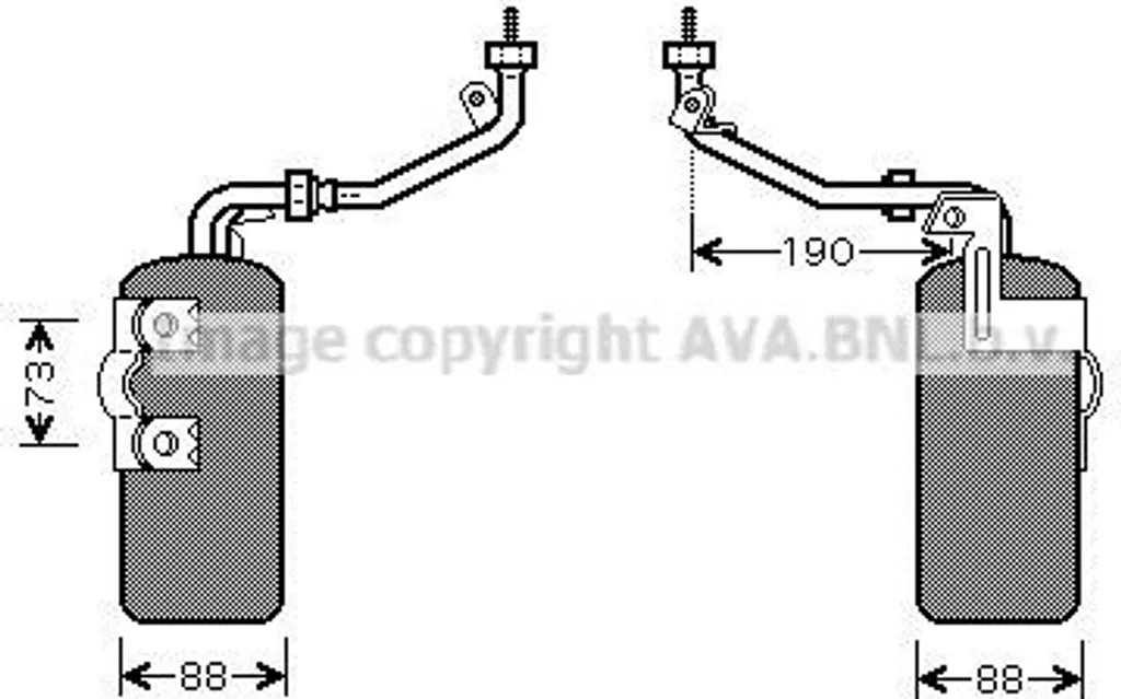 Sécheur de climatisation PRASCO FDD387 pour Focus II et C-Max