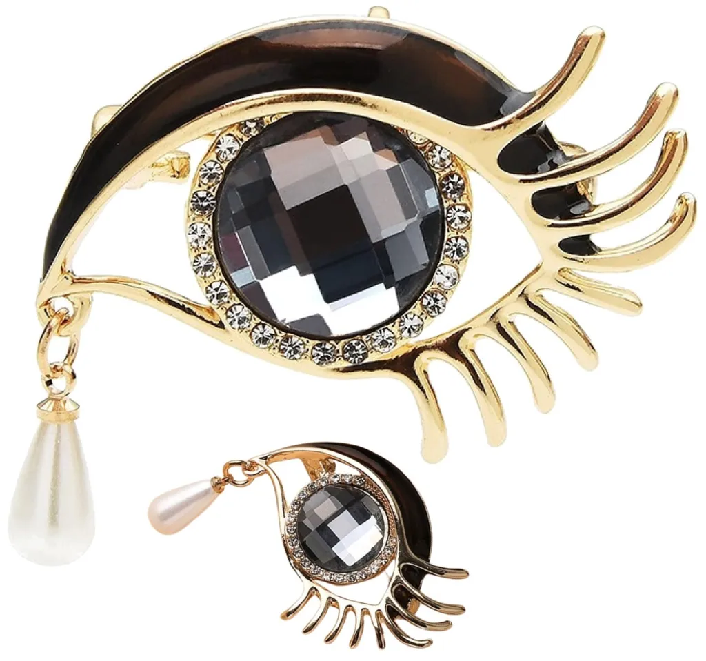 Offerta Spilla Camerazar Angel Eye Argento Perla e Zirconi - Top Quality - 11