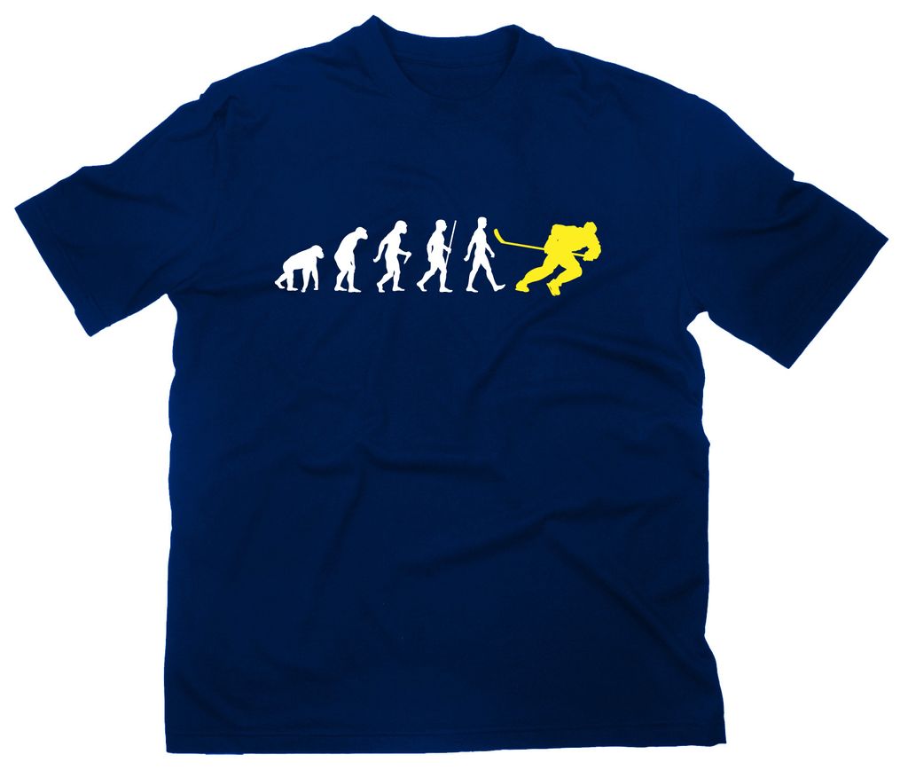Styletex23 T-Shirt Eishockey Fun Evolution of Man, navy, L