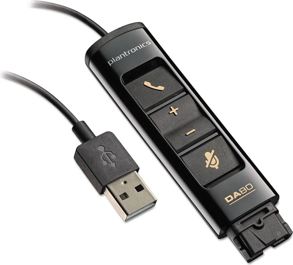 Adaptateur Poly DA80 avec Commandes Audio et Connexion Rapide Quick Disconnect - 3