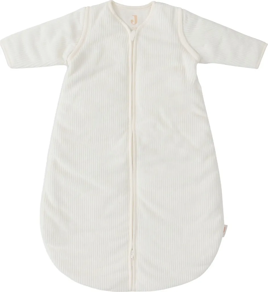 Gigoteuse bébé 70 cm avec manches amovibles Jollein Rib Blanc Ivoire