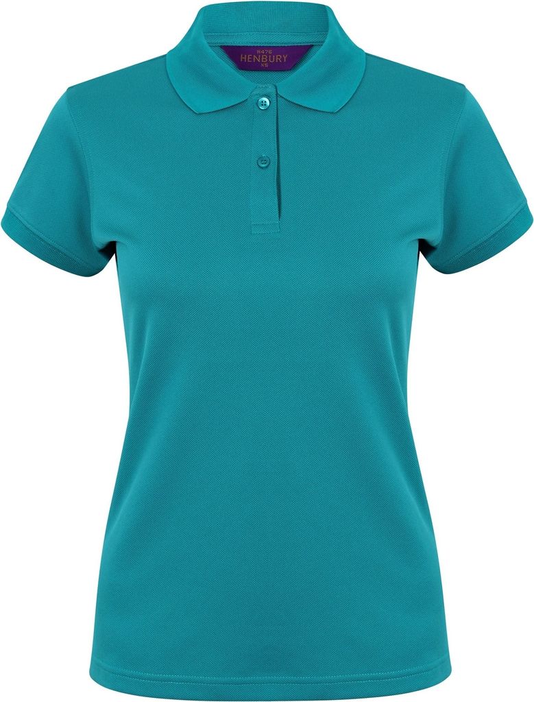 Henbury Damen Coolplus Polo-Shirt / Polohemd, RW636 (M) (Kräftige Jade)