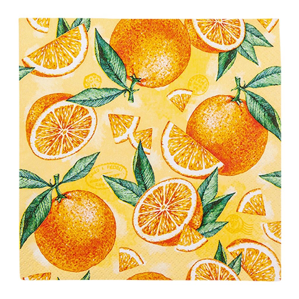 Servietten 33x33 cm - Pieces of Orange