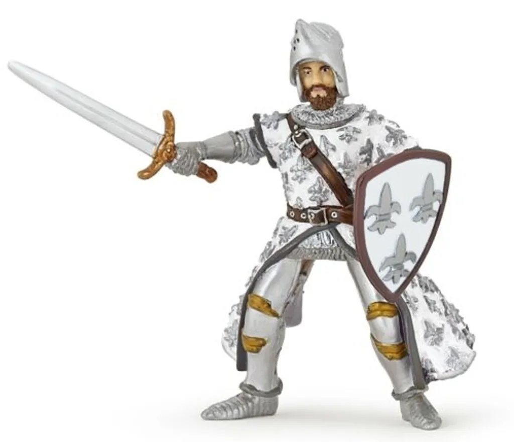 Figurine Prince Philippe Blanc Papo pour Château Fort et Jeu de Rôle Enfant