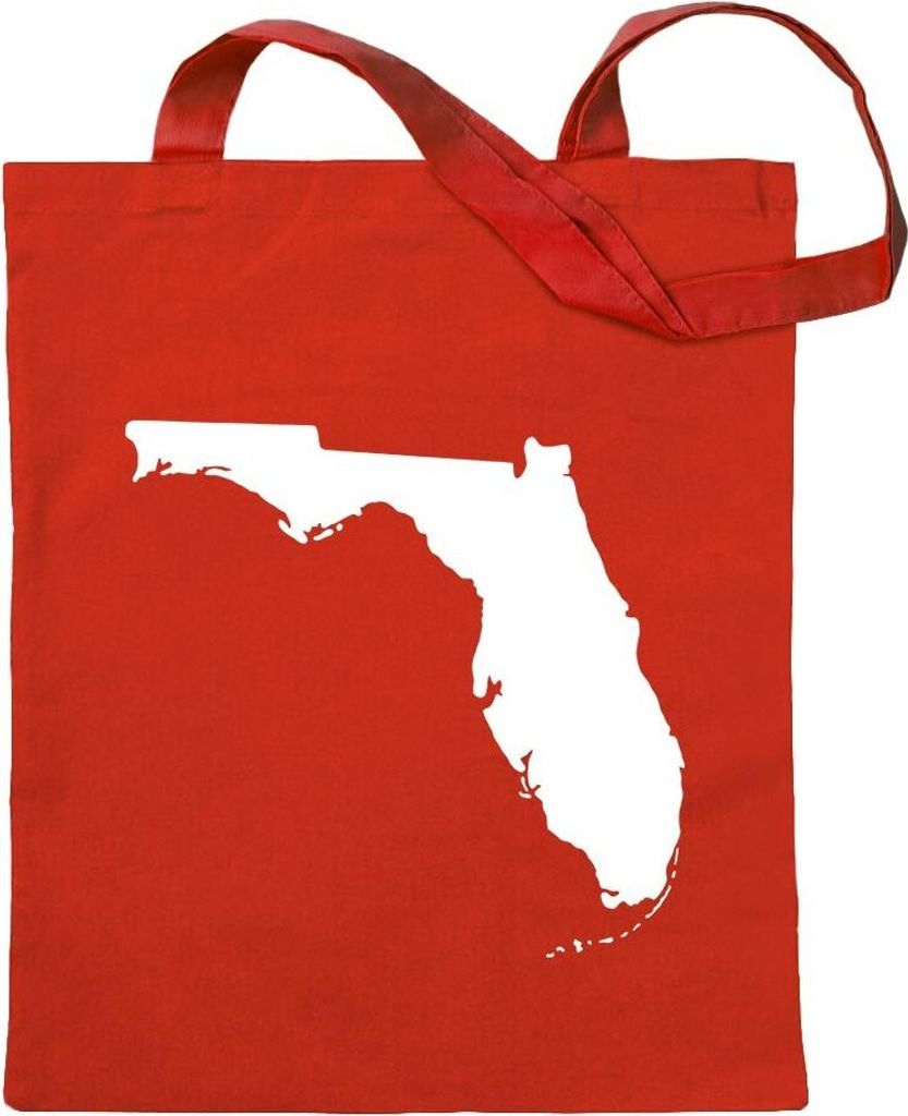 Kiwistar - Baumwolltasche - rot - USA - Florida Tallahassee - Tragetasche Stoffbeutel Umhängetasche langer Henkel