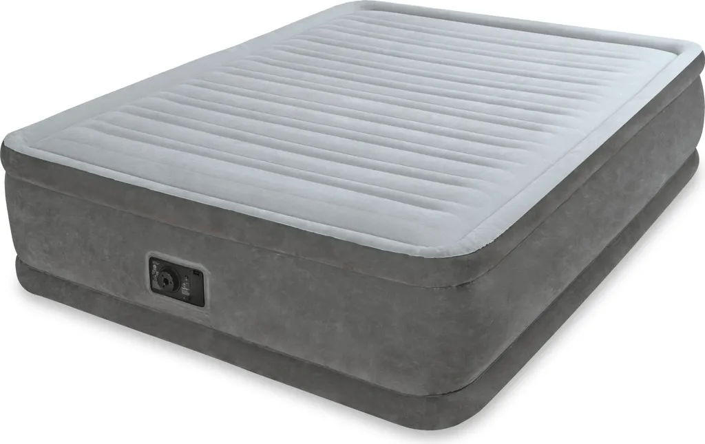 Lit d'appoint gonflable 2 places Intex blanc confortable 152x203x46 cm