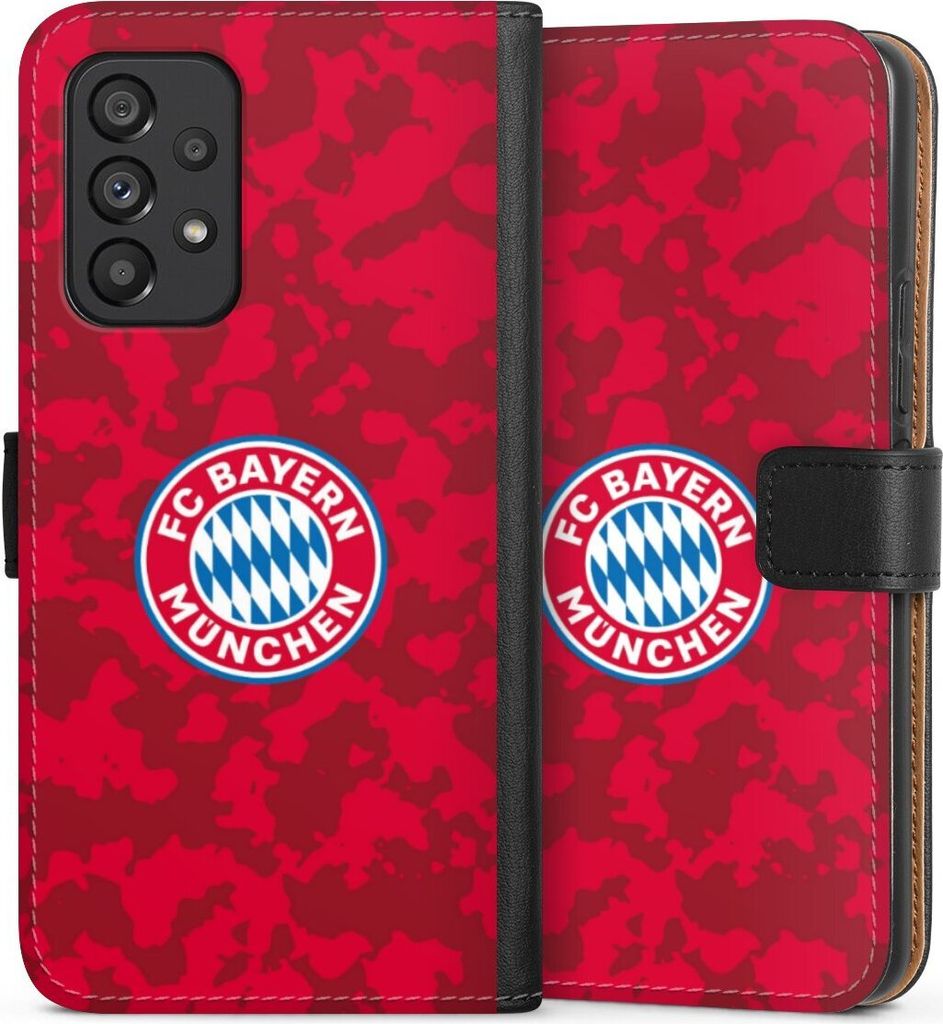 DeinDesign Klapphülle für Samsung Galaxy A53 5G Handytasche Lederhülle Tasche FC Bayern München Camouflage FCB