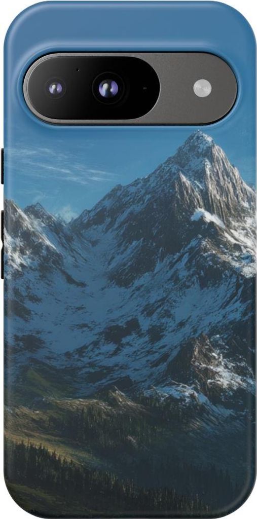 Majestätische verschneite Berglandschaft – Hülle Kompatibel mit Pixel 9
