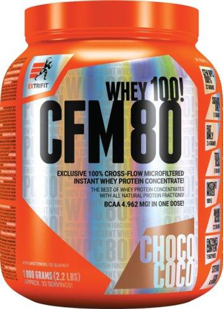 Extrifit CFM Instant Whey 80 1000 g chocolate-coconut / Whey Protein / Hervorragendes Instant-CFM Whey Protein mit einer köstlich cremigen Konsistenz