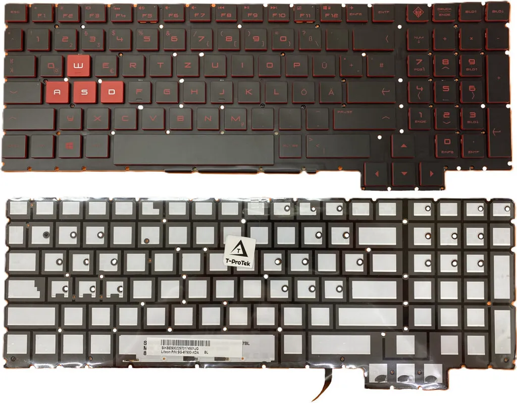 Clavier de Remplacement AZERTY Français Lumineux pour Modèle G3A Noir