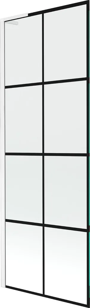 Mexen Next L Paravento Vasca 70x150 Griglia Nera Bianco - Offerta Online