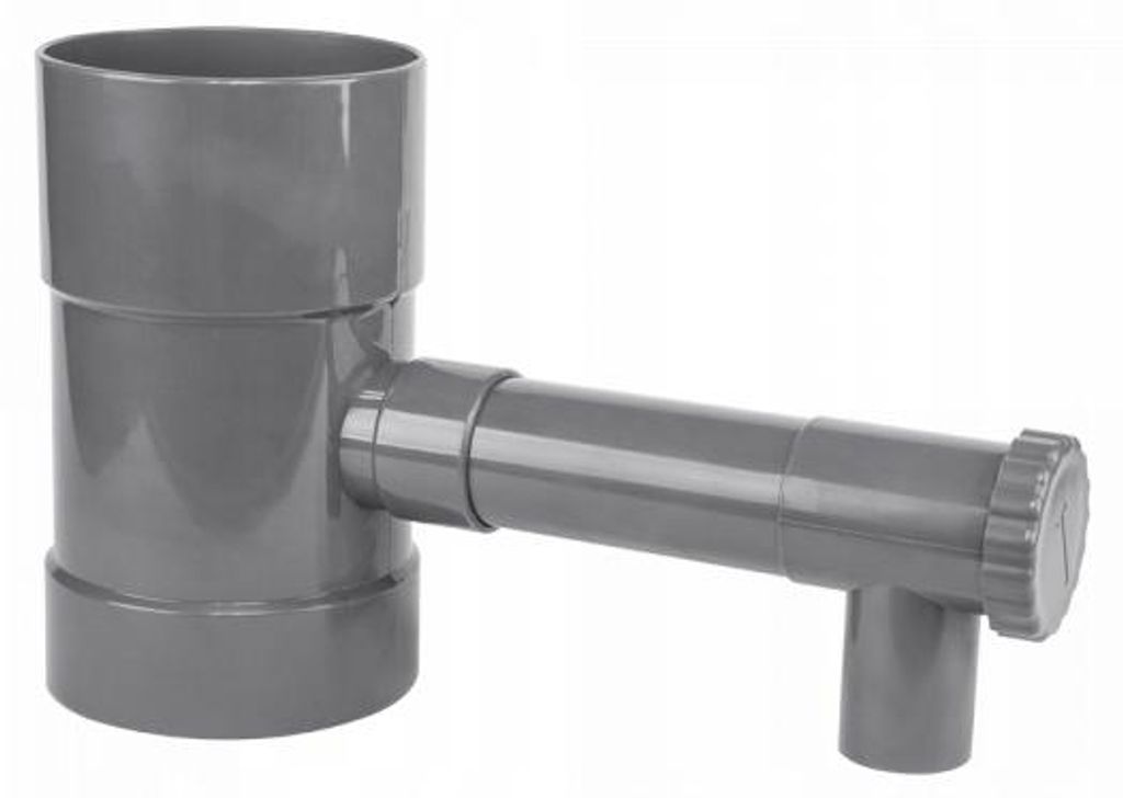 Regenwassersammler mit Ventil, BRADAS 100 mm, Grau Produktbild 