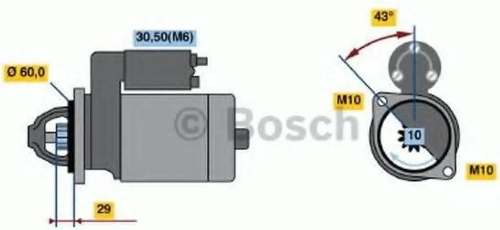 Démarreur Robuste Bosch 0986021280 : Puissance et Fiabilité 12V