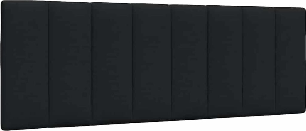 Kopfteil-Kissen "Hanko" Schwarz 140 cm Stoff