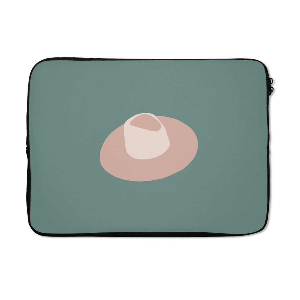 MuchoWow Laptop Hülle 14 ZollSommer - Hut - Dunkelblau Laptoptasche - Laptoptasche - Stoßsicher - Schutzhaube
