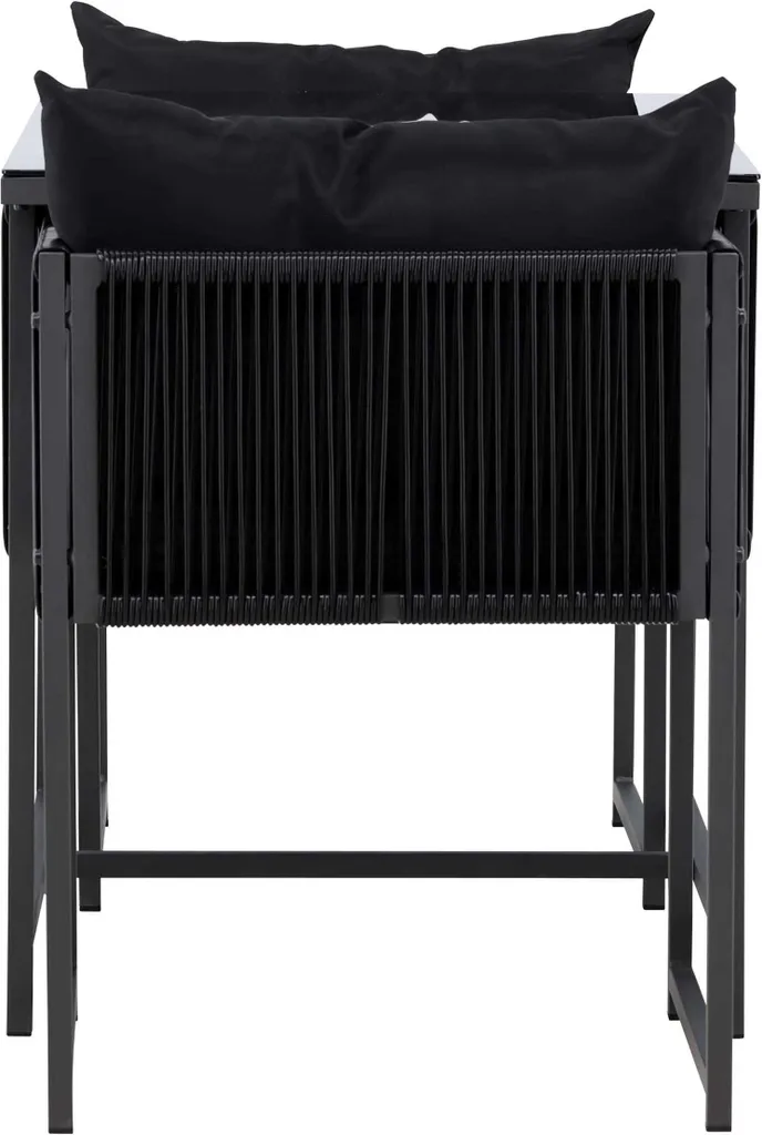 Petit ensemble de salle à manger table et 2 chaises noires pour studio