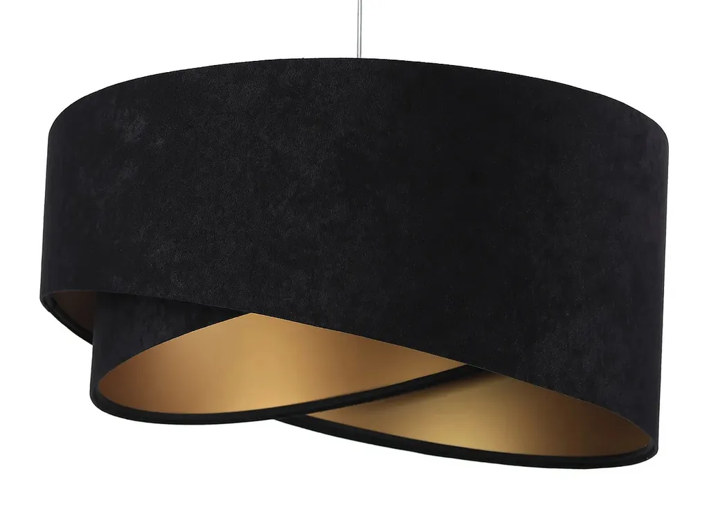 Suspension design GEMSTONE géométrique noire et dorée métal industriel