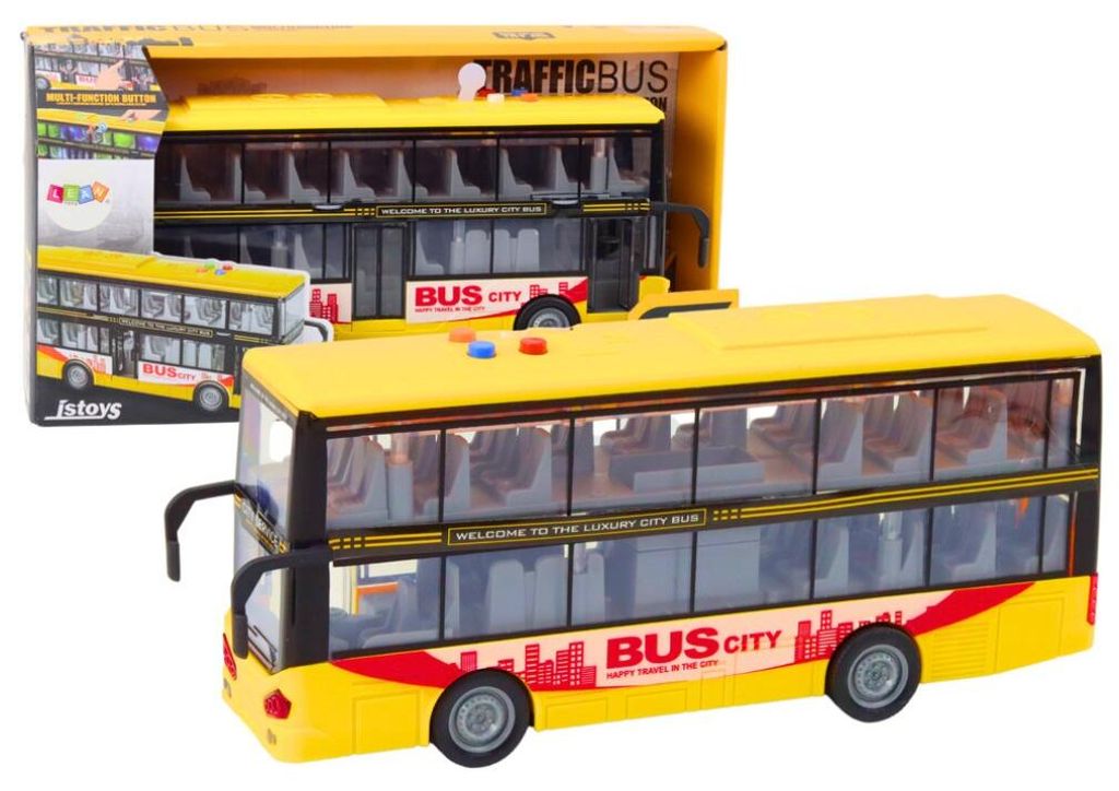 Lean Doppeldecker-Bus 1:16 Lichter Geräusche Antrieb Frikativ Gelb