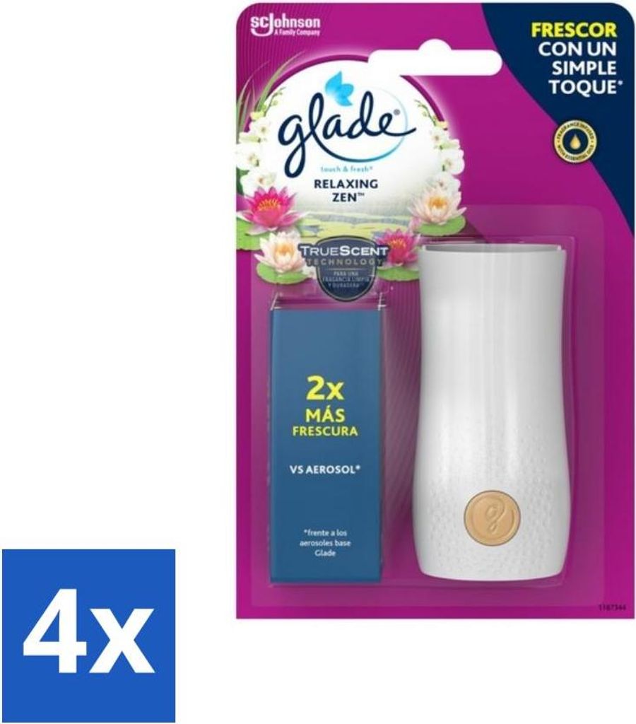 Glade - Touch & Fresh - Entspannendes Zen - 10 ml - Vorteilspack - 4 Stücke