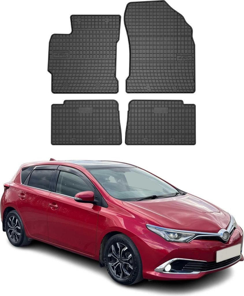 OMAC Gummi Fußmatten für Toyota Auris 2013-2018 Automatten Gummi Schwarz 4tlg
