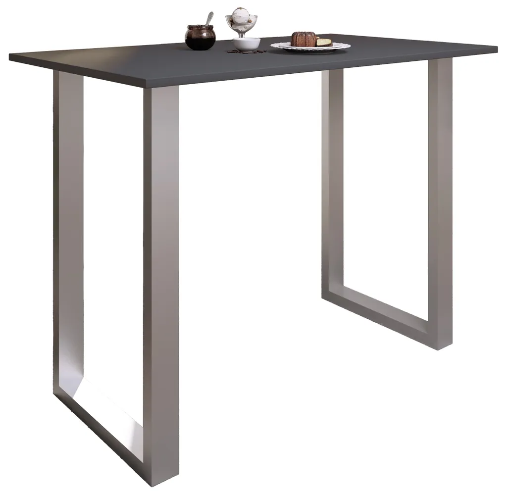 Table haute mange-debout Xona 140x80 cm bois clair pour salon et bar