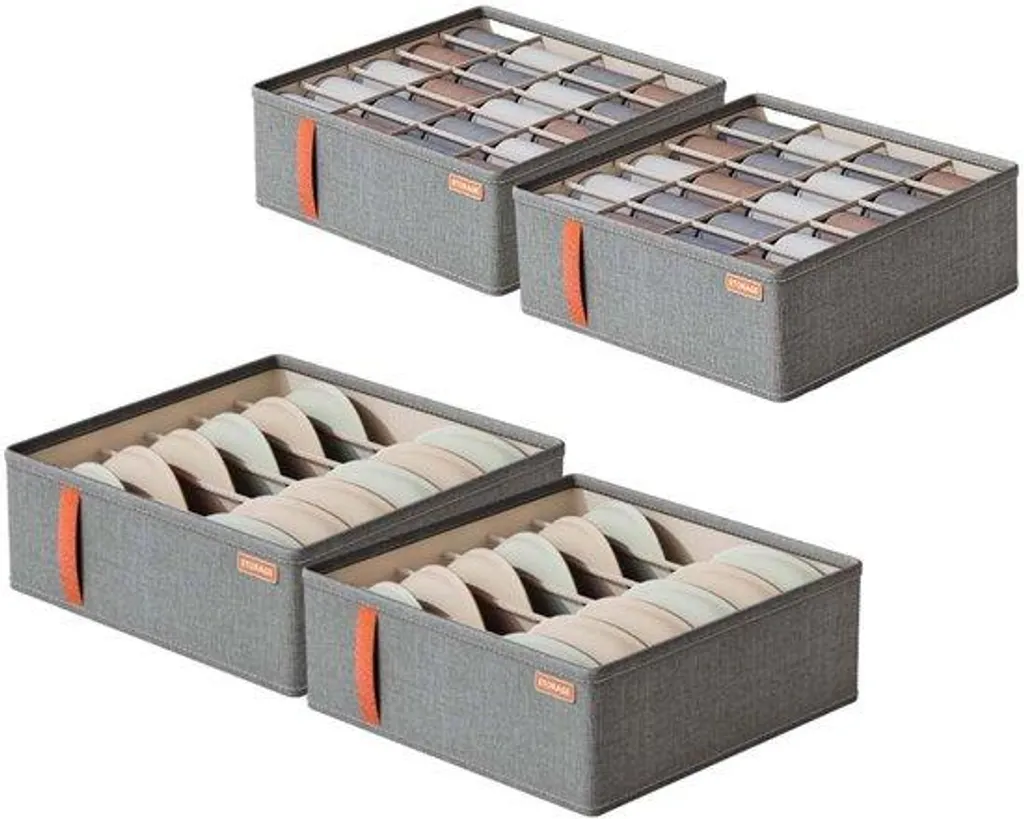 Organisateur de tiroir lavable et pliable pour chaussettes et cravates