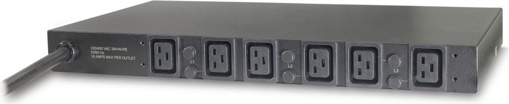 APC Basic Rack PDU AP7526, Základní, 1U, Vodorovný, Černá, Obrázek produktu 