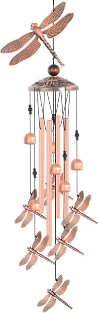 Metall Wind Chime Muttertag Hummingbird Libry Vintage Wind Chime Anhänger Mütter Tag Geschenk außerhalb der Gartengartendekoration-Libelle