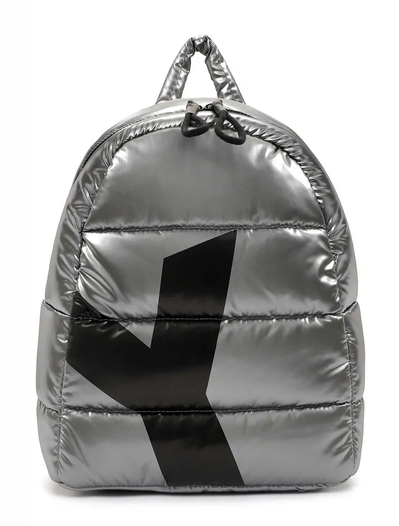 Sac à dos femme argenté Melany SURI FREY aspect cuir grainé brillant