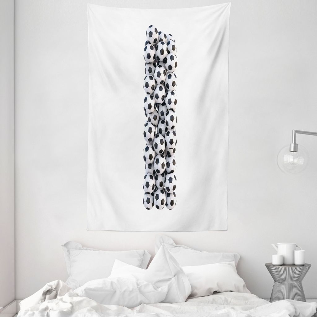 ABAKUHAUS Buchstabe I Wandteppich und Tagesdecke, Sportgeräte aus Weiches Mikrofaser Stoff Waschbar ohne Verblassen Digitaldruck, 140 x 230 cm, Sc...